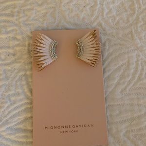 Mignonne Gavigan Mini Madeline earrings in ivory/rose gold